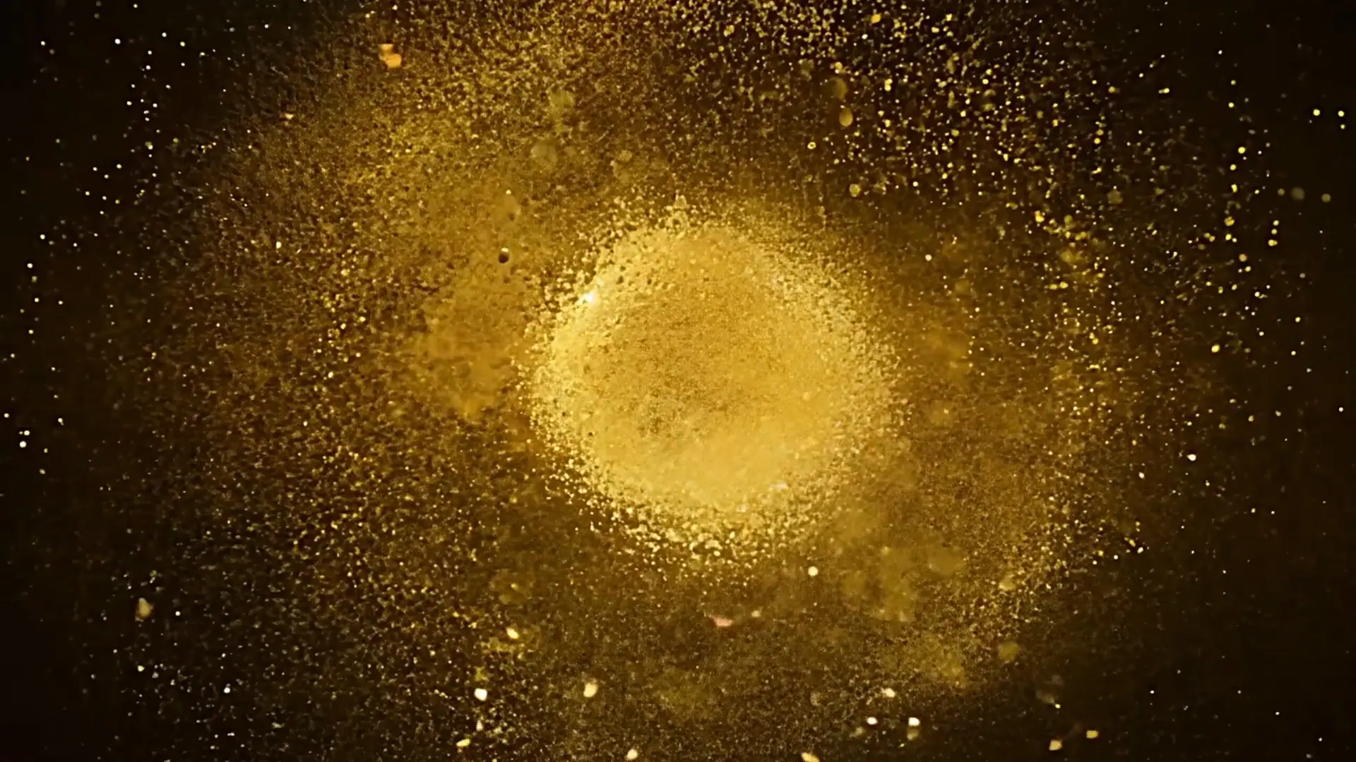 Golden Dust Explosion Overlay for Video Projects